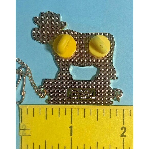 WI-OM,2006 Odyssey of The Minds Wisconsin-Tech Transfer-Painted Cow Truck RR Pin - Picture 2 of 2